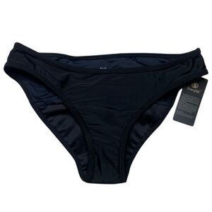 Sherry DC Women's Black Swim Full Back Bikini Bottom Size Medium